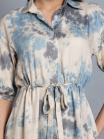 Load image into Gallery viewer, Azure Breeze Shirt Dress