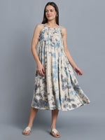 Load image into Gallery viewer, Ocean Whisper Smocked Dress