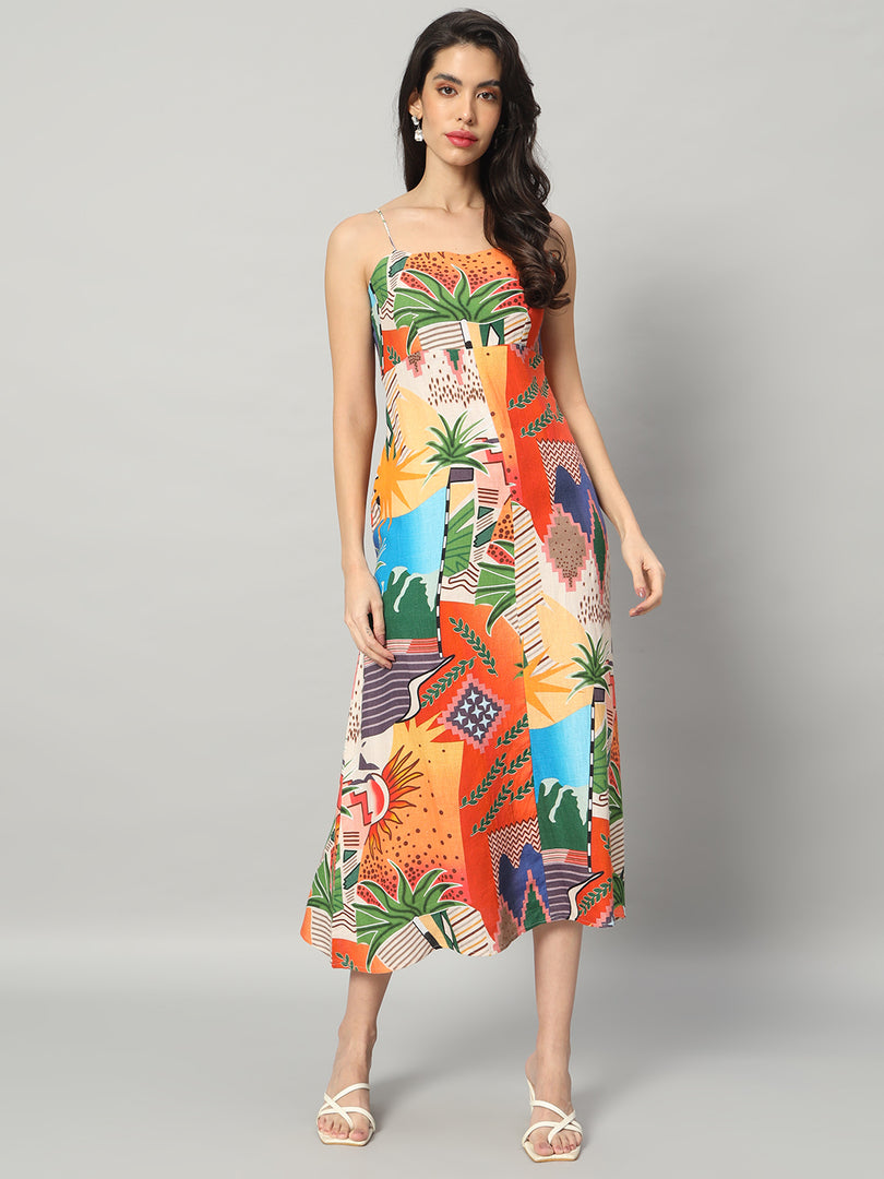 Tropical Vibes Midi Dress