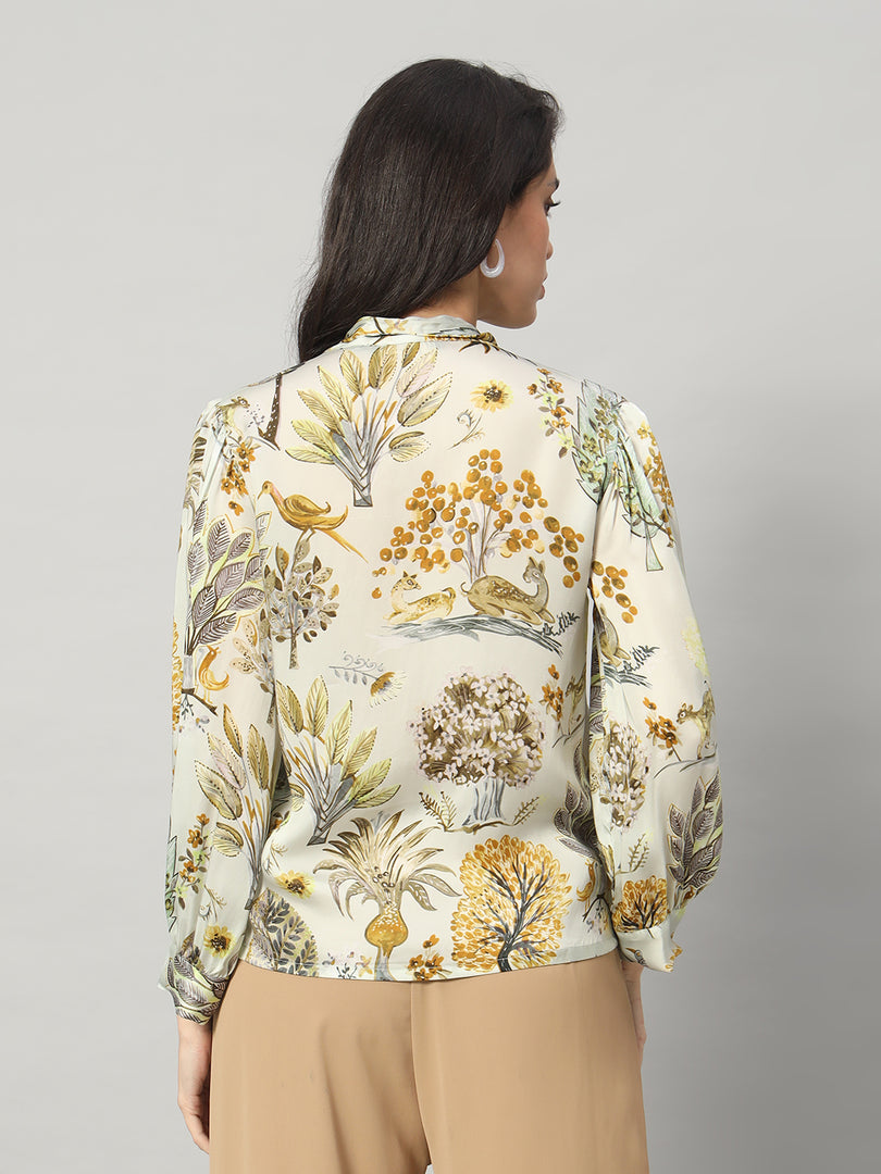 Golden Oasis Silk Blouse