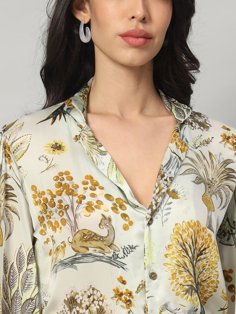 Golden Oasis Silk Blouse
