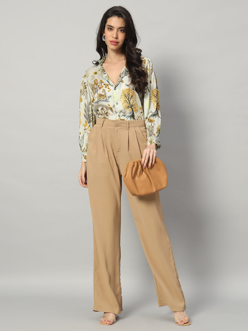 Golden Oasis Silk Blouse
