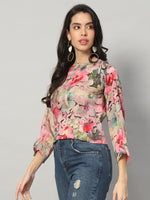 Load image into Gallery viewer, Floral Symphony Satin Blouse