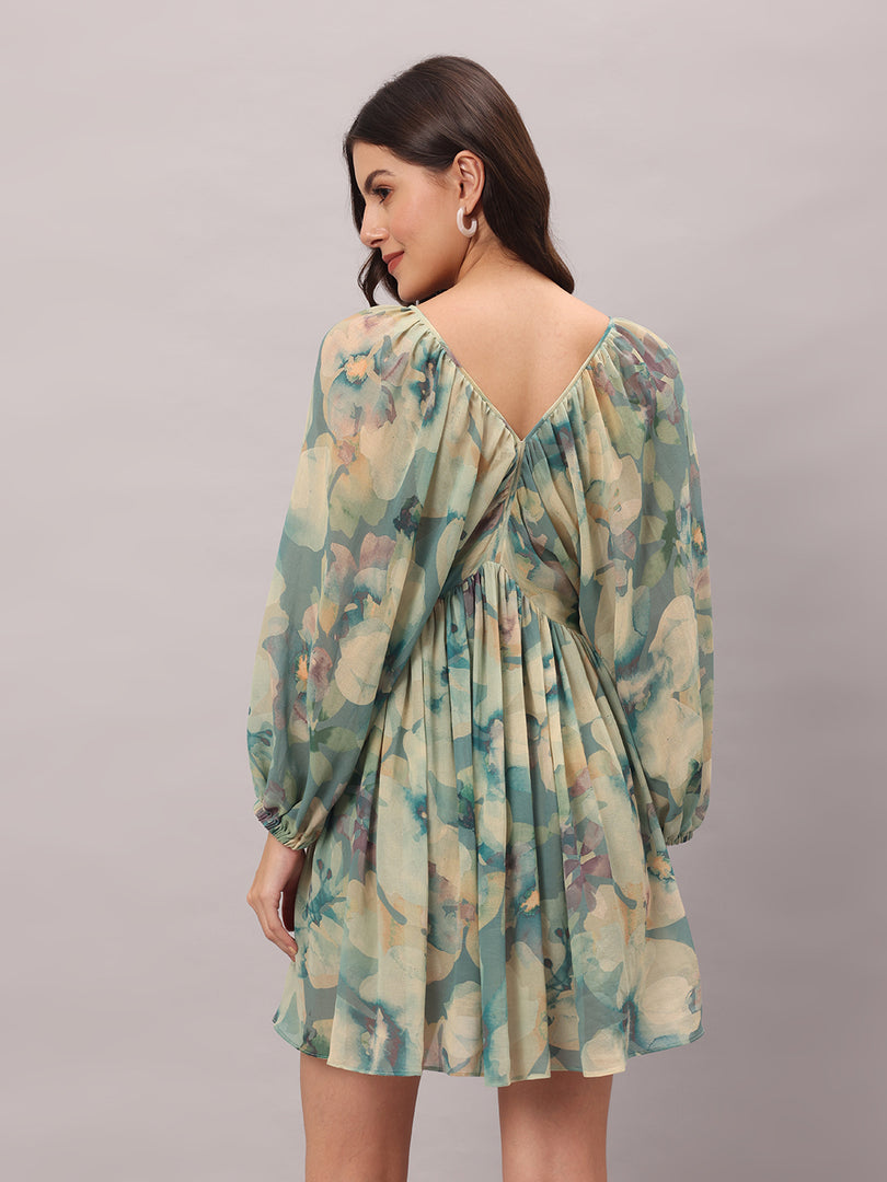 Luna Floral Georgette Dress