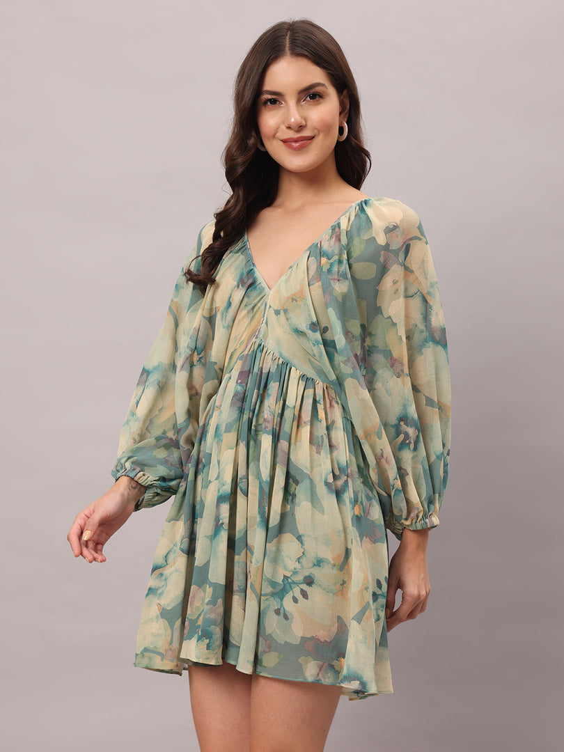 Luna Floral Georgette Dress