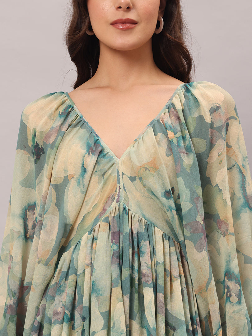 Luna Floral Georgette Dress