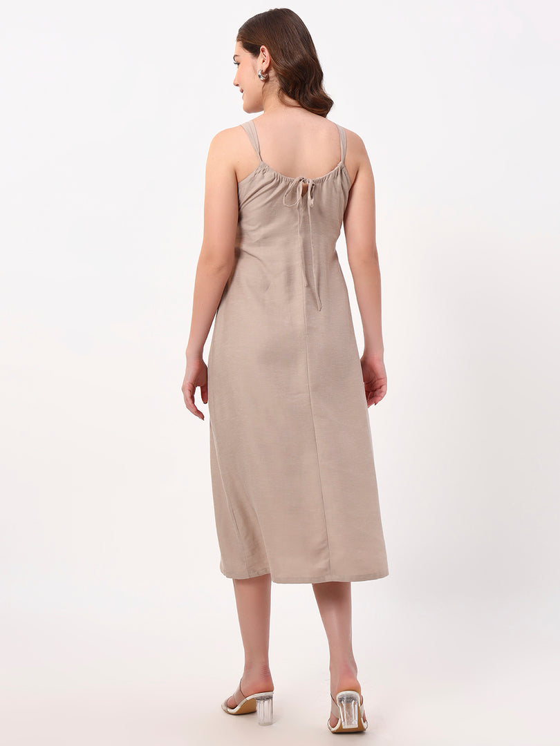 Ease Midi Dress – Beige