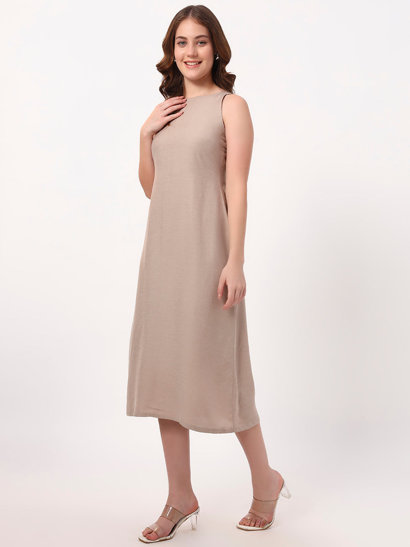Ease Midi Dress – Beige
