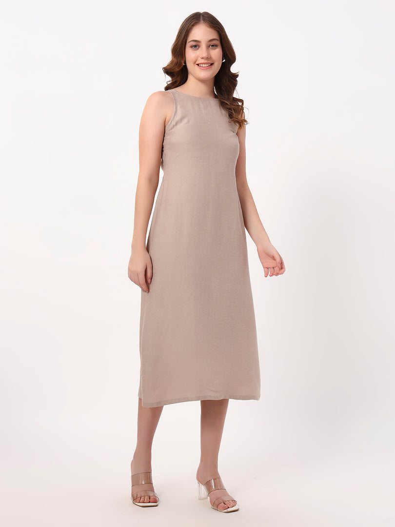 Ease Midi Dress – Beige