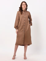 Load image into Gallery viewer, Everyday Mocha Shirt Dress