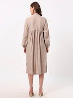 Load image into Gallery viewer, Everyday Beige Shirt Dress