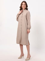 Load image into Gallery viewer, Everyday Beige Shirt Dress