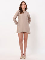 Load image into Gallery viewer, Soft Beige Shift Dress