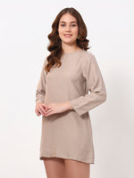 Load image into Gallery viewer, Soft Beige Shift Dress