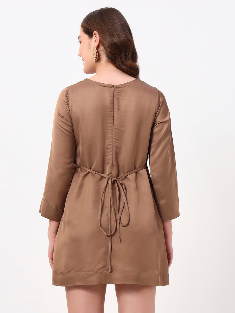 Soft Mocha Shift Dress