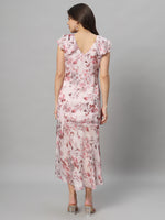 Load image into Gallery viewer, Rosy Breeze Flutter Midi Dress
