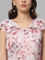 Load image into Gallery viewer, Rosy Breeze Flutter Midi Dress