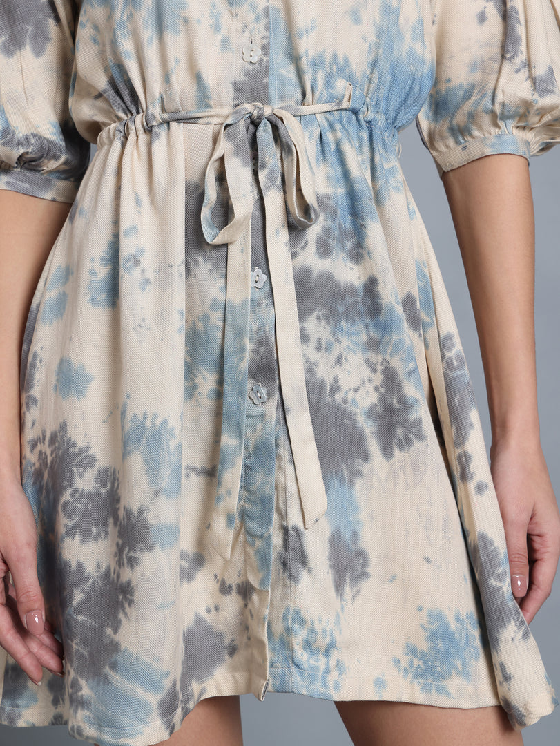 Azure Breeze Shirt Dress