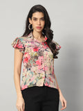 Petal Whisper Ruffle Sleeve Shirt