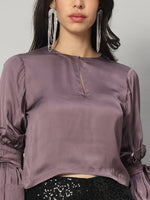 Load image into Gallery viewer, Moonlit Satin Bow-Tie Blouse
