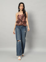 Load image into Gallery viewer, Midnight Paisley Ruffle Top
