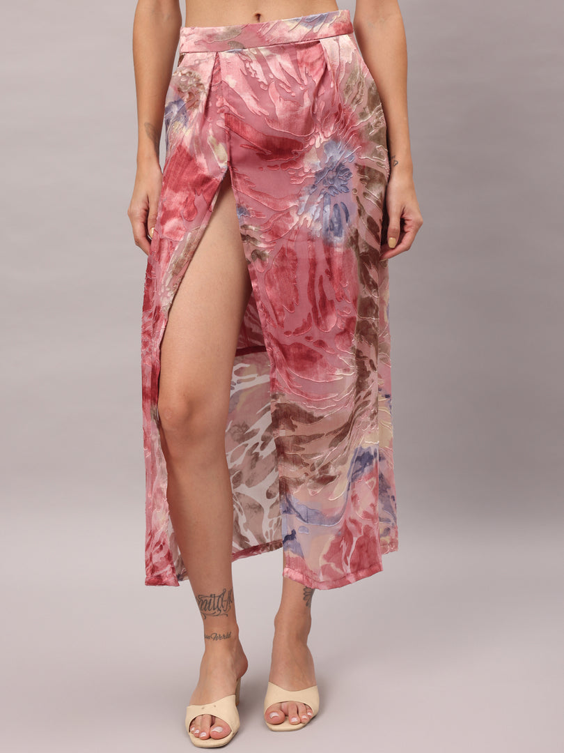 Rose Burnout Co-ord Set
