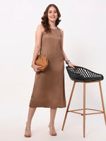 Load image into Gallery viewer, Ease Midi Dress – Mocha
