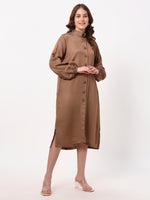 Load image into Gallery viewer, Everyday Mocha Shirt Dress
