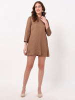 Load image into Gallery viewer, Soft Mocha Shift Dress
